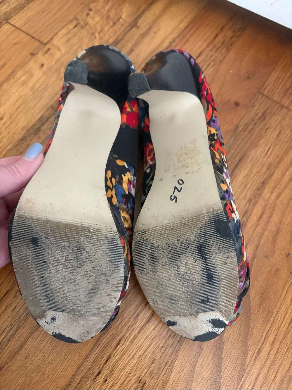 **3 for $20!!** Madden Girl Floral Peep-toe Heels 9.5